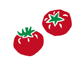 トマト　レトロかわいいイラスト