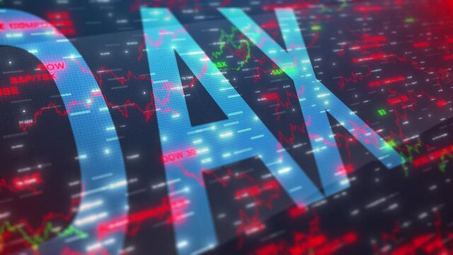 DAX stock market index of 30 German companies on Frankfurt Stock Exchange