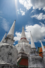 The old pagoda in Wat Phra Mahathat Woramahawihan Temple, Nakhon Si Thammarat, Thailand.