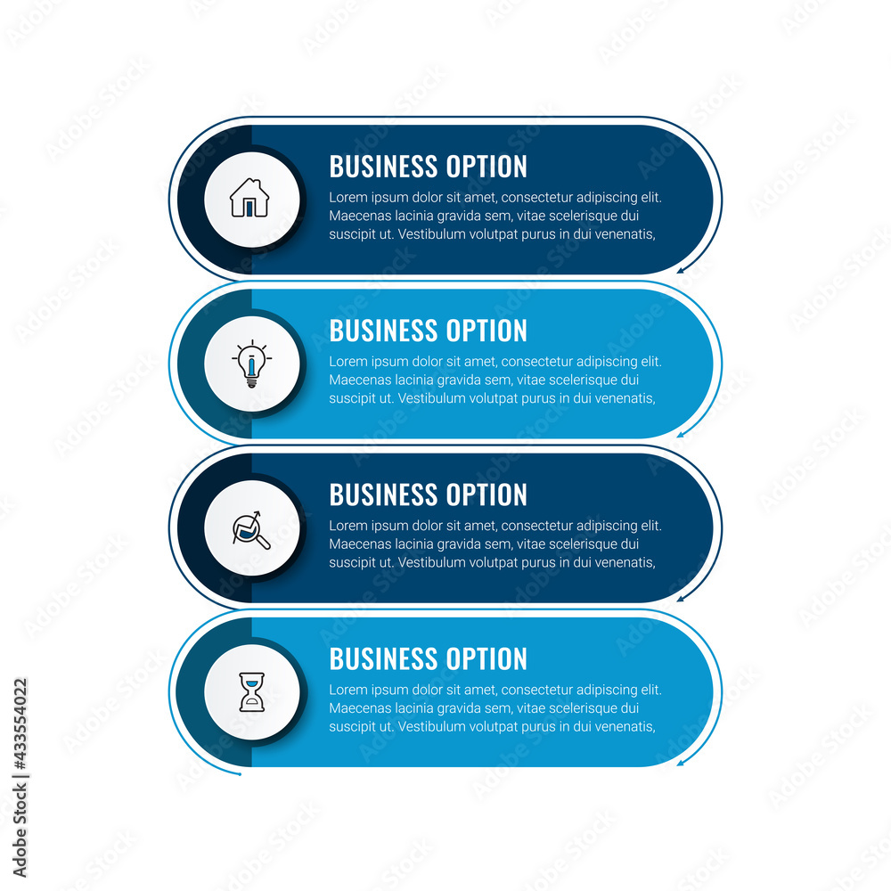 Poster business data visualization. timeline infographic icons designed for abstract background template. v