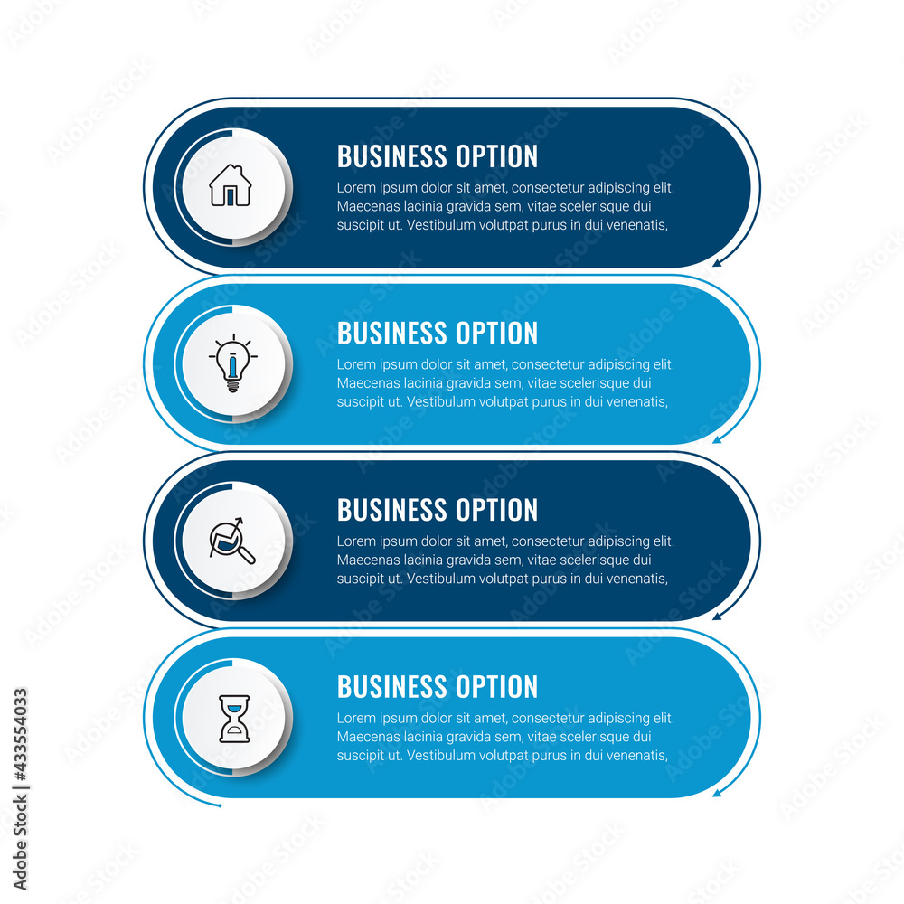 Poster business data visualization. timeline infographic icons designed for abstract background template. v