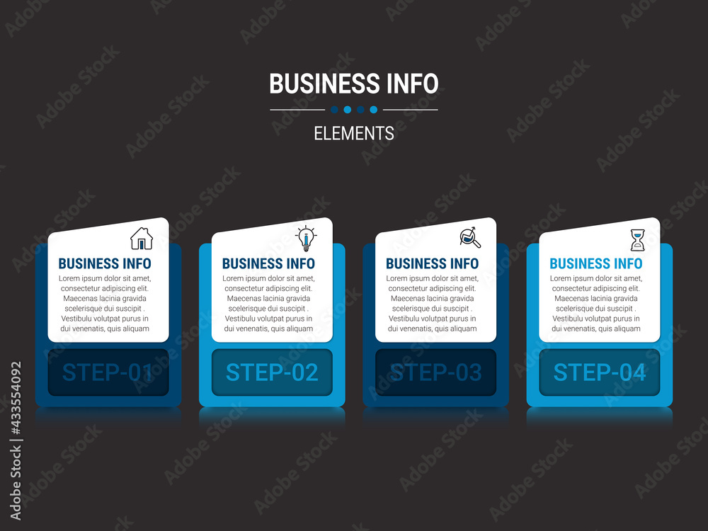 Aufkleber vector business infographics. financial analysis data graphs and diagram, marketing statistic workfl