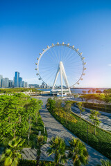 Ferris wheel in downtown of shenzhen china city © xiaoliangge