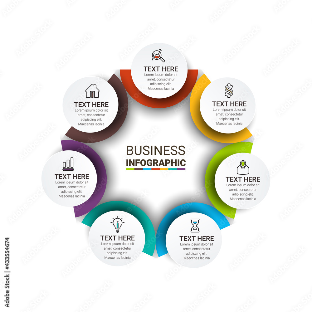 Poster vector infographic label design template with icons. can be used for workflow layout, diagram, annua