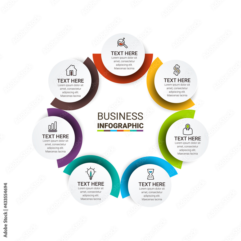 Poster vector infographic label design template with icons. can be used for workflow layout, diagram, annua
