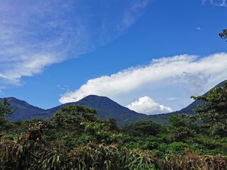 clouds over the mountains