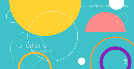 Memphis geometric shape design. Retro elements, vintage, advertisement, commercial banner, poster, flyer, billboard, sale.