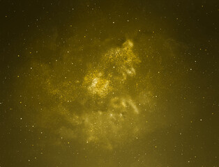 Golden starry glitter background. Gold glitter lights