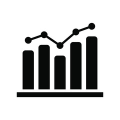 Chart icon vector graphic illustration