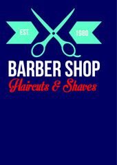 Vintage Barbershop Haircut & Shaves Illustration. Suitable for clothes screen printing, shirt screen printing designs, tattoo designs, wall hangings etc.