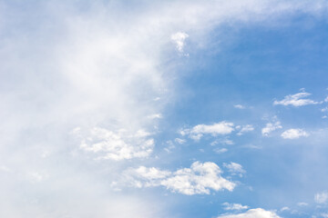 Naklejka na ściany i meble Nature view of blue sky with cloud. Natural landscape background.