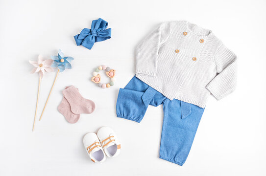 Gender Neutral Baby Garment And Accessories. Organic Cotton Clothes