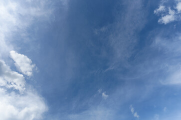 Clouds in a blue sky background