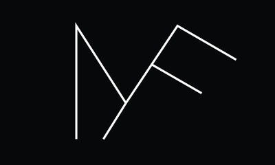 FM/MF logo, FM/MF letter logo design with white and black color, FM/MF Business abstract vector logo monogram template.
