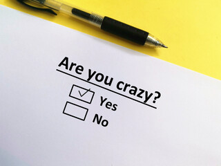 Obraz premium Questionnaire