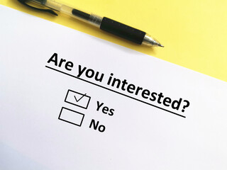 Obraz premium Questionnaire