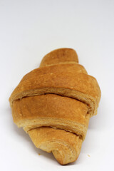 Loaf of bread isolated on white background. Whole bread. Horizontal frame. 
