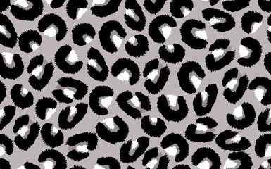 Abstract modern leopard seamless pattern. Animals trendy background. White and black decorative vector stock illustration for print, card, postcard, fabric, textile. Modern ornament of stylized skin