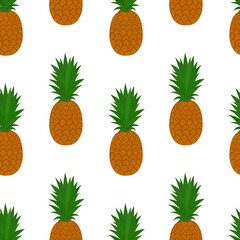 Seamless pattern pineapple vector illustration
