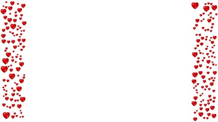 Rahmen mit roten Herzen