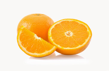 fresh orange isolated on white background
