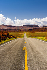 Fototapeta na wymiar Road to Monument Valley in Utah