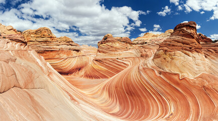 The Wave rock formation in Arizona