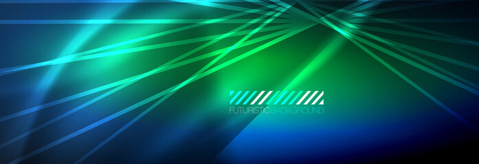 Neon dynamic beams vector abstract wallpaper background. Wallpaper background, design templates for business or technology presentations, internet posters or web brochure covers