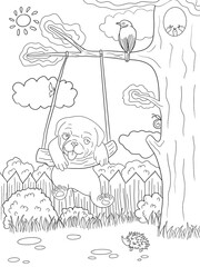 Coloring book. Summer