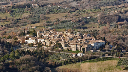 Fototapeta na wymiar landscape of San Gemini, central italy, umbria