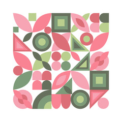 fashionable print in fresh summer colors. Beautiful ornament in pink, green colors for use in design. vector