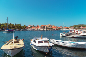 Fototapeta na wymiar Village Vrboska on the north coast of the island of Hvar in Dalmatia, Croatia