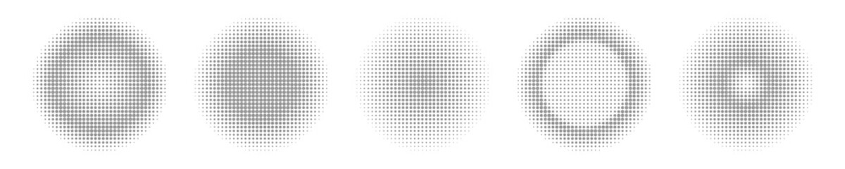 halftone circle background. vector dotted halftone geometric fade  pattern.