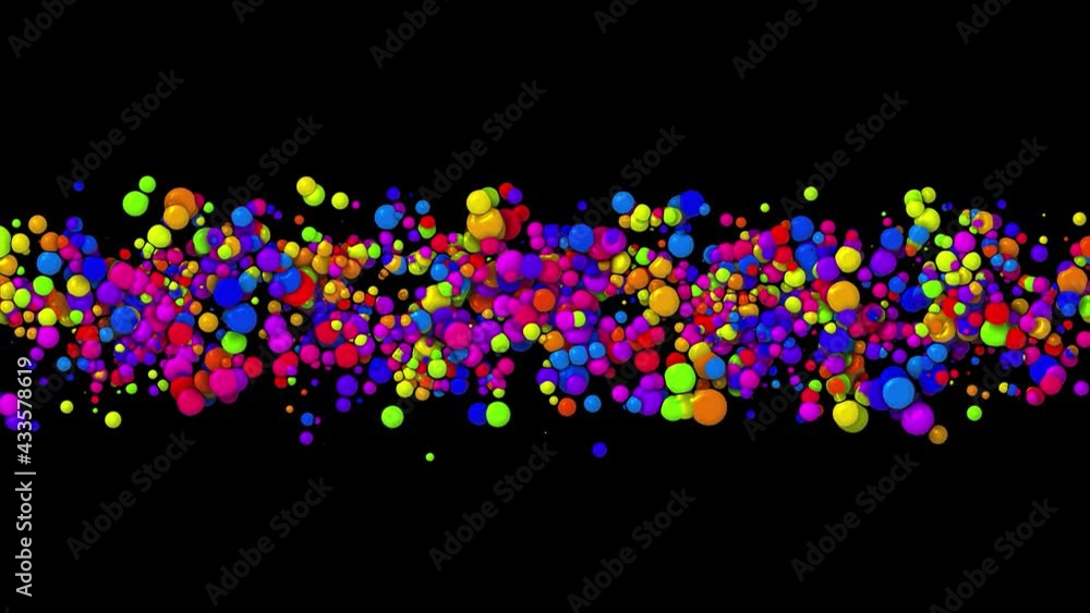 Poster 4k looped seamless abstract creative background, beautiful multi-colored circles like paint bubbles 