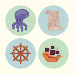 four pirate icons