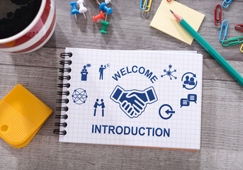 Introduction concept on a notepad