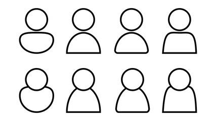 People icons. User icons, isolated. People vector icons. Vector illustration