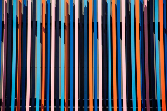 multicolored parallel lines, abstract embossed background.