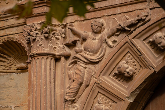 fachada, Iglesia de San Esteban, Murillo de R&iacute;o Leza, La Rioja , Spain, Europe