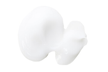 Collection of White Cosmetic Cream Isolated on White Background. Set of Lipstick Smear. Lip Gloss Smudge. Cosmetics BB Makeup Swatche. Drop of Liquid Foundation Stroke. Skin Tone CC Cream Tear Shape