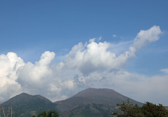 Fototapeta premium volcano named Vesuvius near the city of Naples in southern Italy