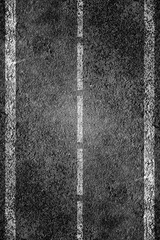Asphalt road texture with white stripe