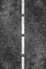Asphalt road texture with white stripe