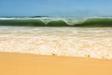 Ocean waves crash on the South African coast