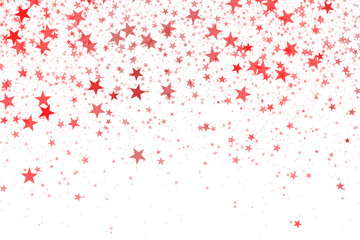 Red stars on a white background. Christmas card