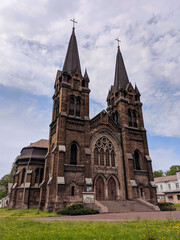Fototapeta premium Kamenskoe, Ukraine - 03 May 2021: Catholic Church, Church of St. Nicholas