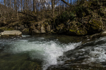 Kaskady na potoku Nasiczańskim Bieszczady