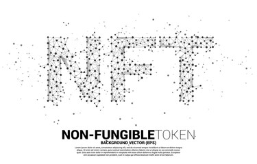 Fototapeta na wymiar Vector NTF from Polygon dot connect line. Concept for non-fungible token market.