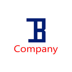 Fototapeta premium abstract blue letter B logo