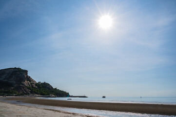 Beautiful seascape view from Khao Takiab beach at huahin Prachuap Khiri Khan thailand